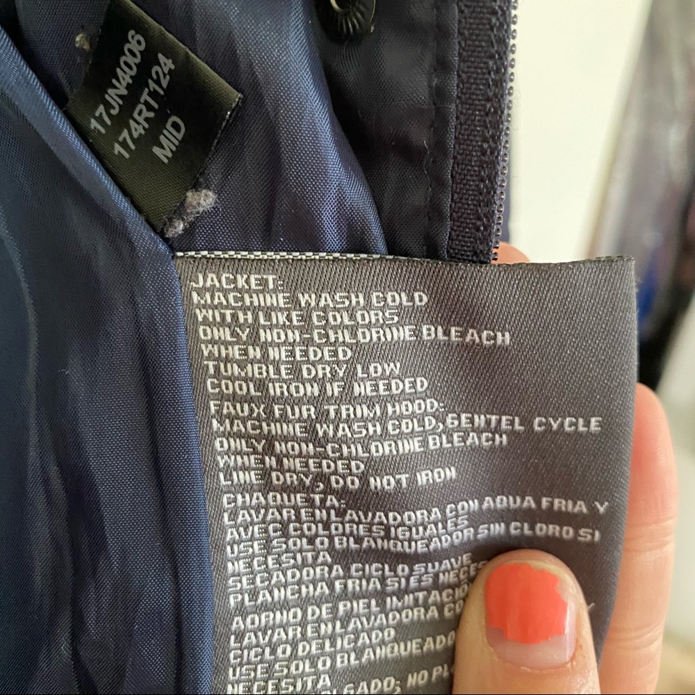 Kenneth Cole Quilted Chevron Down Puffer Jacket S - Picture 9 of 11